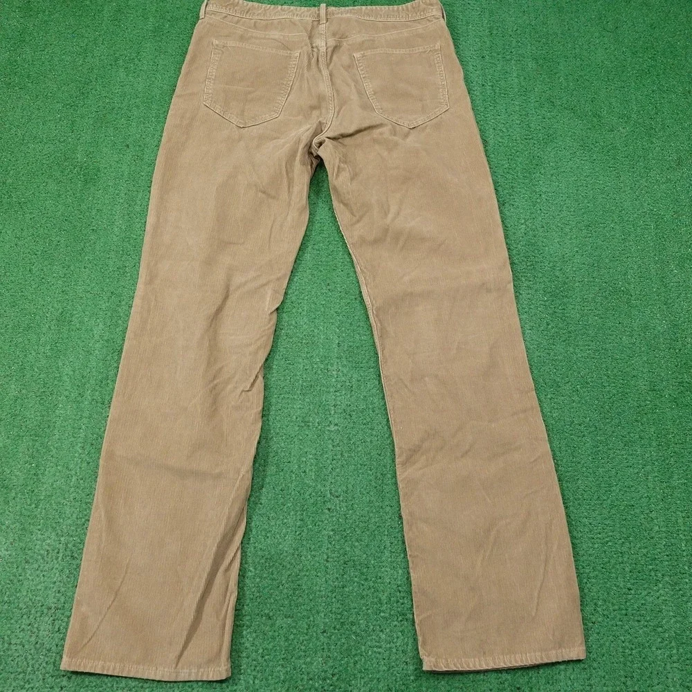 Banana Republic Straight Fit Pants Mens 34x34‎ Beige Corduroy Khakis Pima